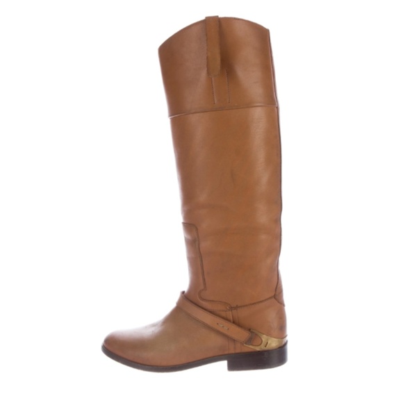 Golden Goose Brown Leather Charyle Knee-High Boots - Picture 1 of 6